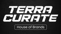 Terra Curate logo on a black textured background